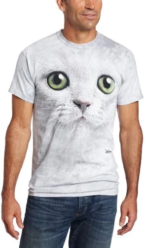 The Mountain Men's Green Eyes Face T-Shirt, Off-White 5 The Mountain Men's Green Eyes Face T-Shirt, Off-White - Image 3