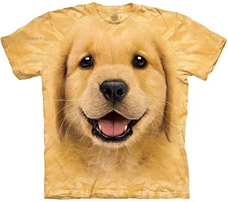 The Mountain Golden Retriever Puppy T-Shirt 6 The Mountain Golden Retriever Puppy T-Shirt - Image 4