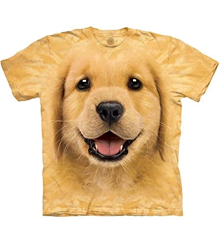 The Mountain Golden Retriever Puppy T-Shirt 3 The Mountain Golden Retriever Puppy T-Shirt