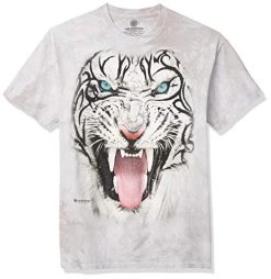 The Mountain Big Face Tribal White Tiger T-Shirt
