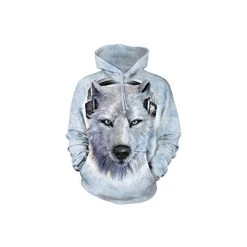The Mountain Men's White Wolf Dj Hoodie
