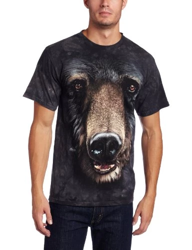 The Mountain Black Bear Face Adult T-Shirt, Black, Large 3 The Mountain Black Bear Face Adult T-Shirt, Black, Large