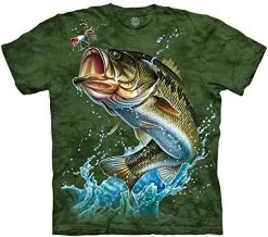 The Mountain Large Mouth Bass T Shirt - Adult Short Sleeve -Clothing Store 51 enNqFttL. AC