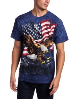 The Mountain Eagle Talon Flag Unisex T Shirt | Premium, Hand-Dyed | Patriotic USA Graphic Tee