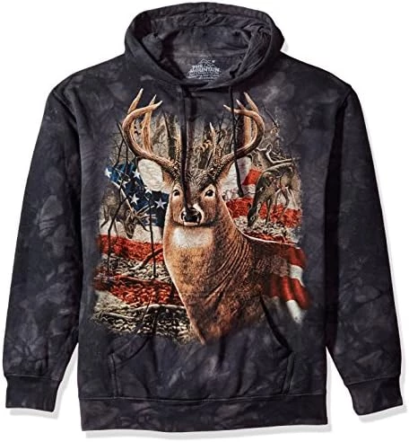 The Mountain Patriotic Buck Hooded Sweatshirt 5 The Mountain Patriotic Buck Hooded Sweatshirt - Image 3