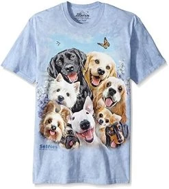 The Mountain Dog Selfie Unisex T Shirt | Premium, Hand-Dyed | Animal Graphic Tee -Clothing Store 51MepcUmo3L. AC