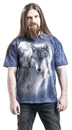 The Mountain Men's Adventure Wolf Adult T-Shirt -Clothing Store 51NQ0ElTUpL