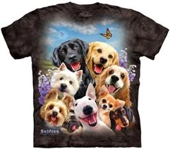 The Mountain Dog Selfie Unisex T Shirt | Premium, Hand-Dyed | Animal Graphic Tee -Clothing Store 51OIspWfiGL. AC