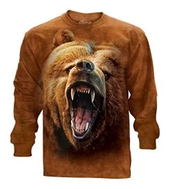 The Mountain Grizzly Growl USA Long Sleeve T-Shirt