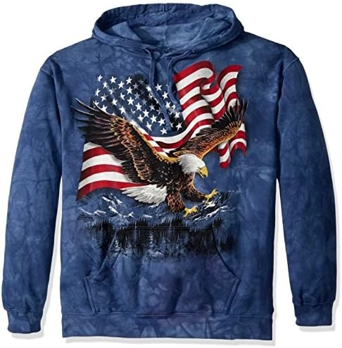 The Mountain Men's Eagle Talon Flag Hooded Sweatshirt 6 The Mountain Men's Eagle Talon Flag Hooded Sweatshirt - Image 4