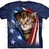 The Mountain Men's The Patriotic Kitten Adult T-Shirt -Clothing Store 51bZB9bC9jL