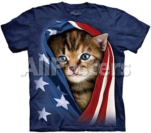 The Mountain Men's The Patriotic Kitten Adult T-Shirt 4 The Mountain Men's The Patriotic Kitten Adult T-Shirt - Image 2