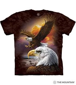The Mountain Men's Eagle And Clouds Adult T-Shirt