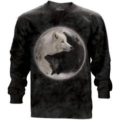 The Mountain Ying Yang Wolves Long Sleeve T-Shirt