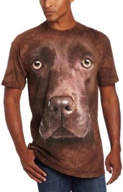The Mountain Men's Chocolate Lab Face T-Shirt 9 The Mountain Men's Chocolate Lab Face T-Shirt -Clothing Store 51in3mLD1sL. AC